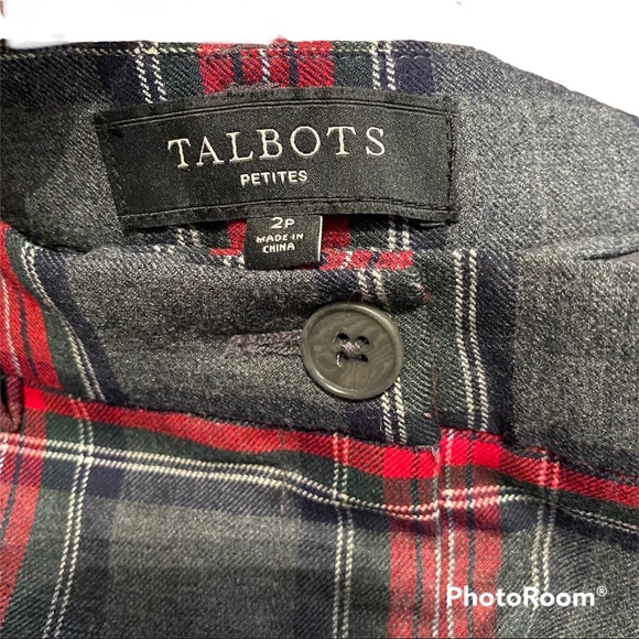 Talbots Bonfire Tartan Plaid Wool Blend Pants - Picture 6 of 6